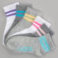 Girls Sugar(tm) 6pk. Sport Stripe Ribbed Ankle Socks - image 1