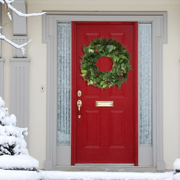 Puleo International 24in. Decorated Christmas Wreath