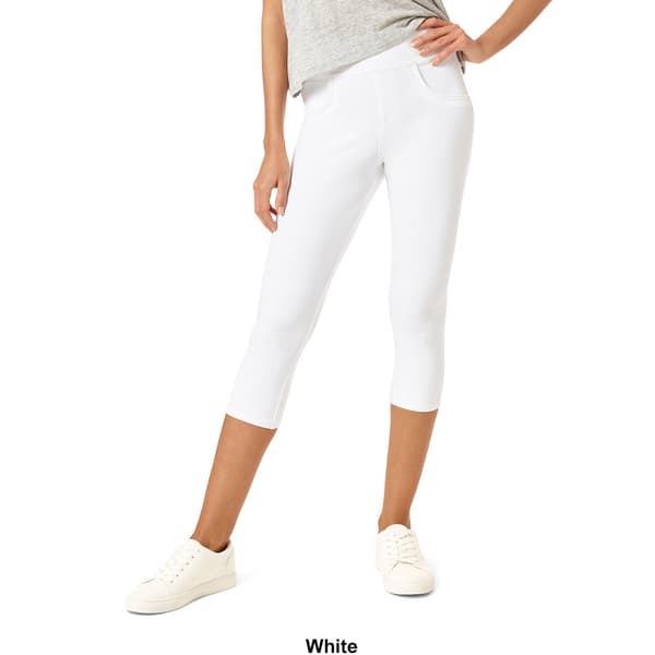 Womens HUE® Ankle Slit Denim Capri Leggings - Boscov's