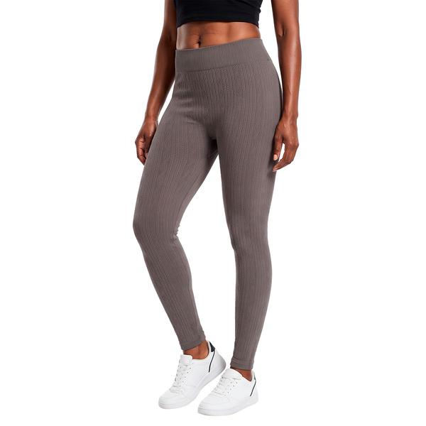 Womens  Runway Ready Mixed Cable Fleece Lined Leggings - image 
