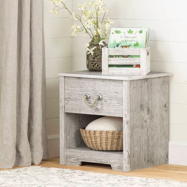 South Shore Navali Seaside Pine Drawer Nightstand