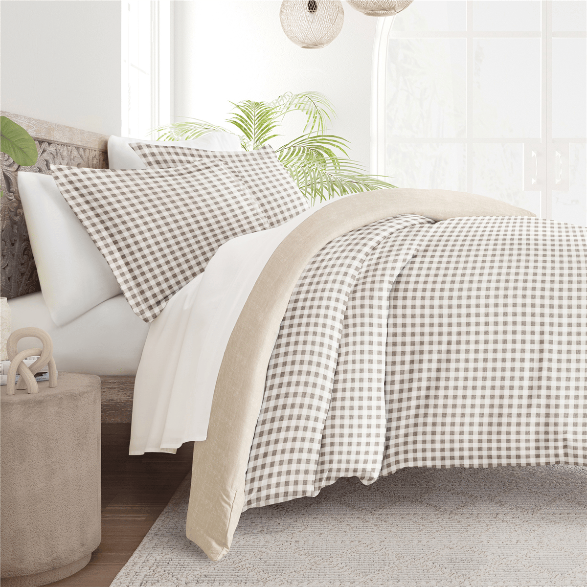 Open Video Modal for Soft Essentials Ultra Soft Gingham Reversible Duvet Cover Set
