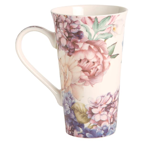 Home Essentials 21oz. Cottage Rose Chintz Latte Mug