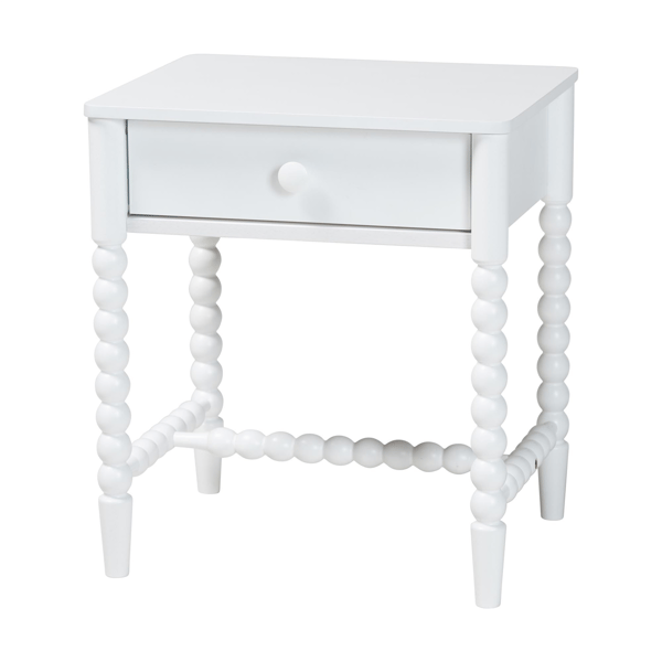Baxton Studio Brantley Spindle 1-Drawer Nightstand - image 