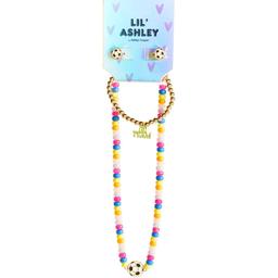Kids Lil'' Ashley Multi-Color Bead & Soccer Ball Jewelry Set