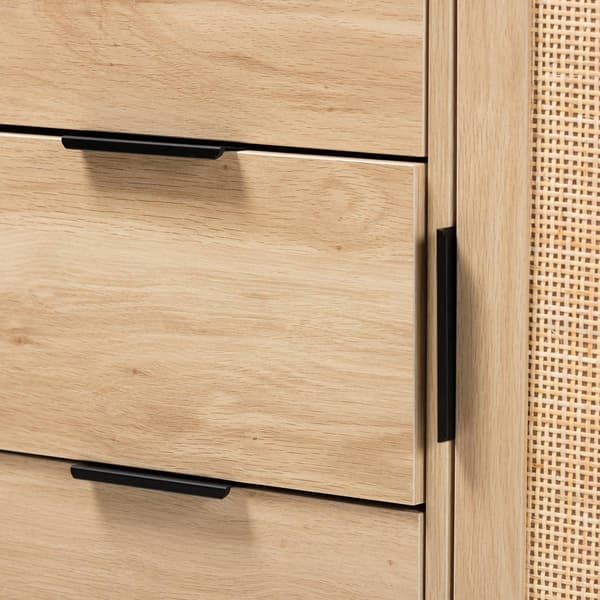 Baxton Studio Harrison Natural Brown Wood 3-Drawer Sideboard