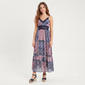 Juniors Angie Patchwork Crochet Lace Trim Maxi Slip Dress - image 1