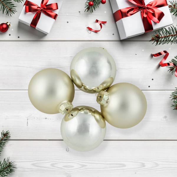 Northlight Seasonal 6ct. 2-Finish Christmas Ornament Set