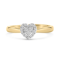 Haus of Brilliance Gold Plated Diamond Heart Engagement Ring - image 1