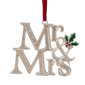 Northlight 3.75in. Silver-Plated "Mr and Mrs" Christmas Ornament - image 1