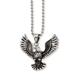 Mens Gentlemen's Classics(tm) Antiqued Screaming Eagle Pendant Neckl