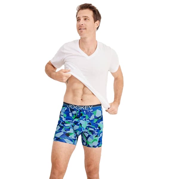 Mens Jockey&#174; 3pk. Infinite Cool Boxer Briefs - Blue/Black