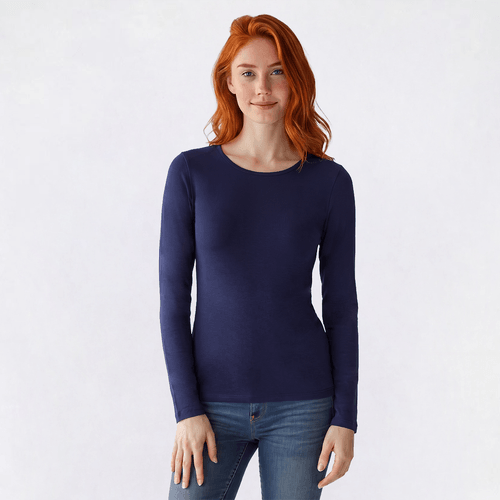 Juniors Derek Heart Long Sleeve Double Layer Hourglass Tee