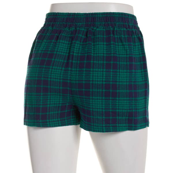 Juniors Derek Heart Black Watch Boxer Short w/ Star Patch