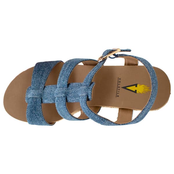 Womens Volatile Cremini Strappy Wedge Sandals