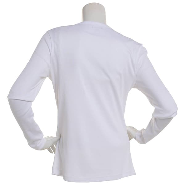 Womens Architect® Long Sleeve Solid Rib V-Neck Tee