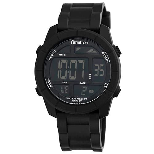 Mens Armitron Digital Chronograph Watch - 40-8253BLK - image 