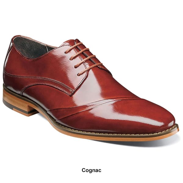 Mens Stacy Adams Talmadge Buffalo Leather Oxfords