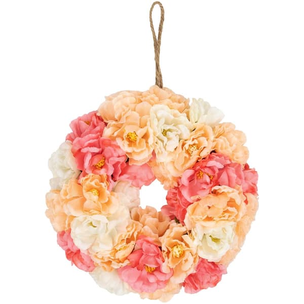 Northlight Seasonal Artificial Peony Spring Floral Wreath - image 