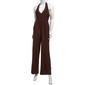 Juniors Derek Heart Solid Yum Stud Halter Wide Leg Jumpsuit - image 1