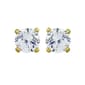 18k Gold Plated /Sterling Silver CZ Stud Earrings - image 1