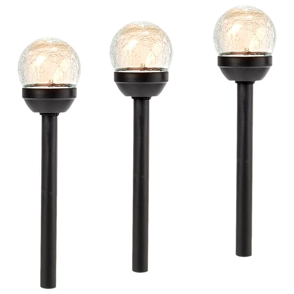 Moonrays&#40;R&#41; 3pk. Solar Crackle Ball Stake - image 