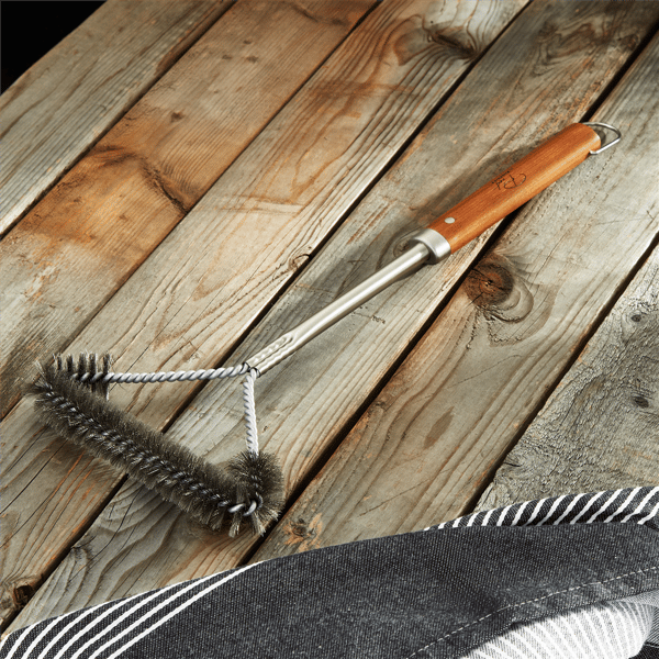 BergHOFF Stainless Steel 16.25in. BBQ Brush with Wooden Handle - image 