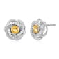 Forever Facets Rhodium Plated November Love Knot Earrings - image 1