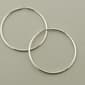 Freedom Nickel Free Thin Silver-Tone Hoop Earrings - image 1