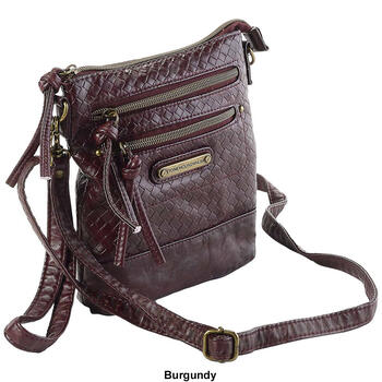 Stone Mountain Burgundy Leather Crossbody Bag 