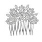 Roman Silver-Tone Crystal Hair Comb - image 1