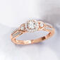 Eternal Promise(tm) 1/10ctw. Diamond Gold Plated3 Stone Promise Ring - image 1