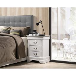 Passion Furniture Louis Philippe 3-Drawer Nightstand