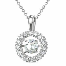 Sterling Silver Lab Grown Diamond Circle of Life Pendant