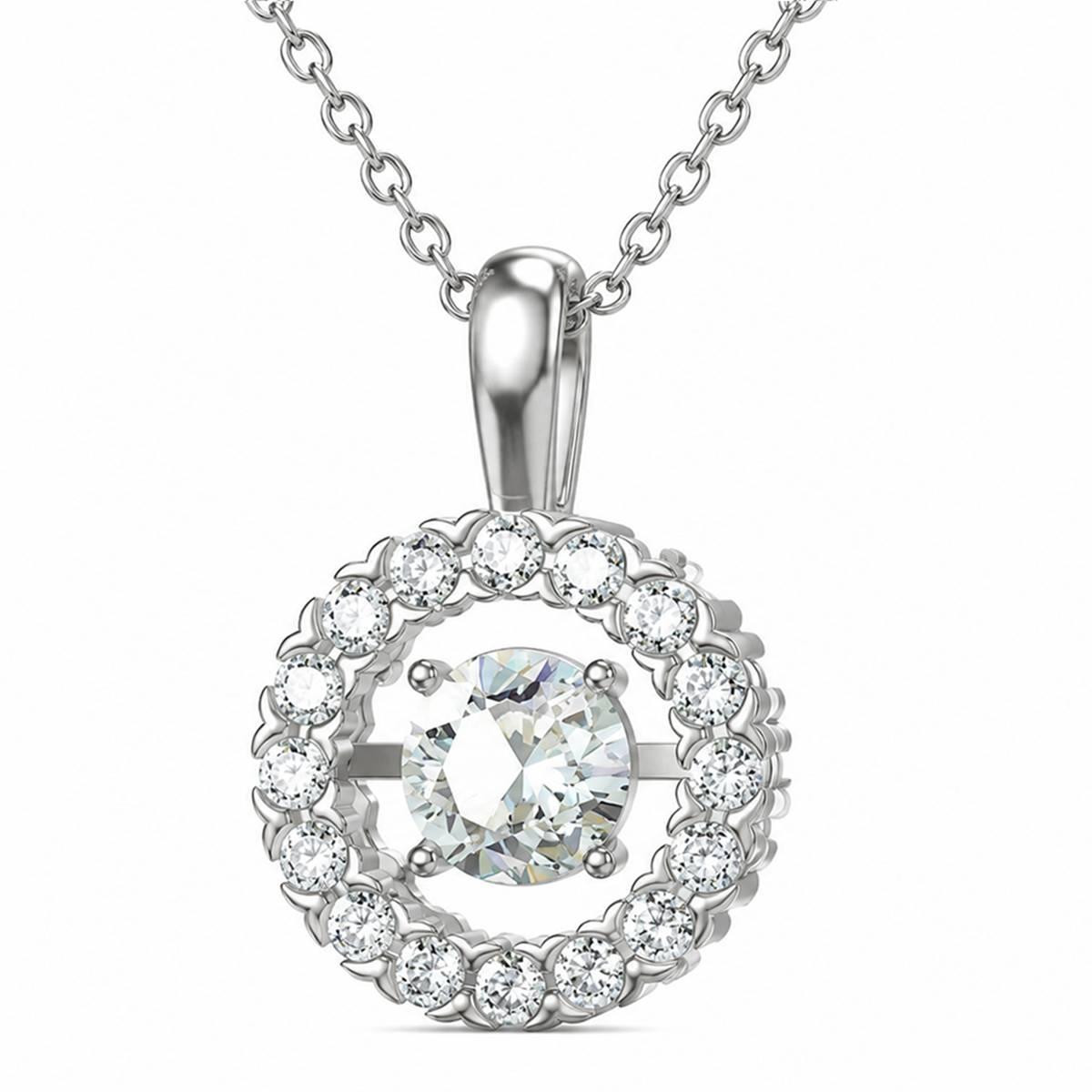 Sterling Silver Lab Grown Diamond Circle of Life Pendant