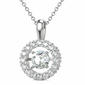 Sterling Silver Lab Grown Diamond Circle of Life Pendant - image 1