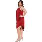 Juniors Plus Jump Sleeveless Satin Asymmetrical Sheath Dress - image 4