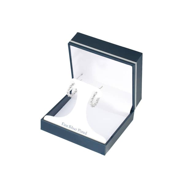 16mm Silver Plated Twisted Hoop Earrings