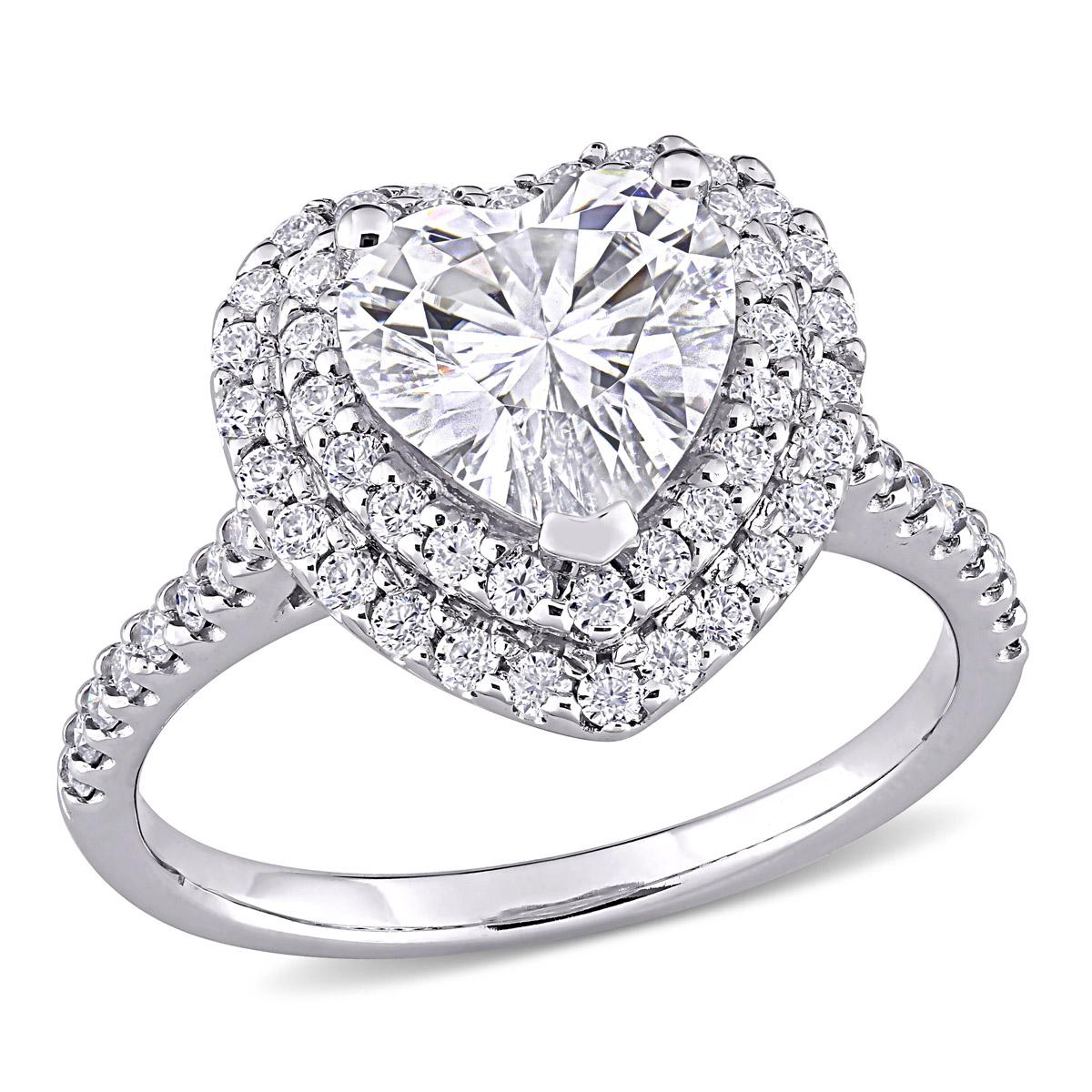 Gemstone Classics(tm) 10kt. White Gold 2 5/8ctw. Moissanite Ring