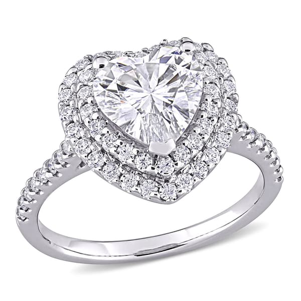 Gemstone Classics(tm) 10kt. White Gold 2 5/8ctw. Moissanite Ring