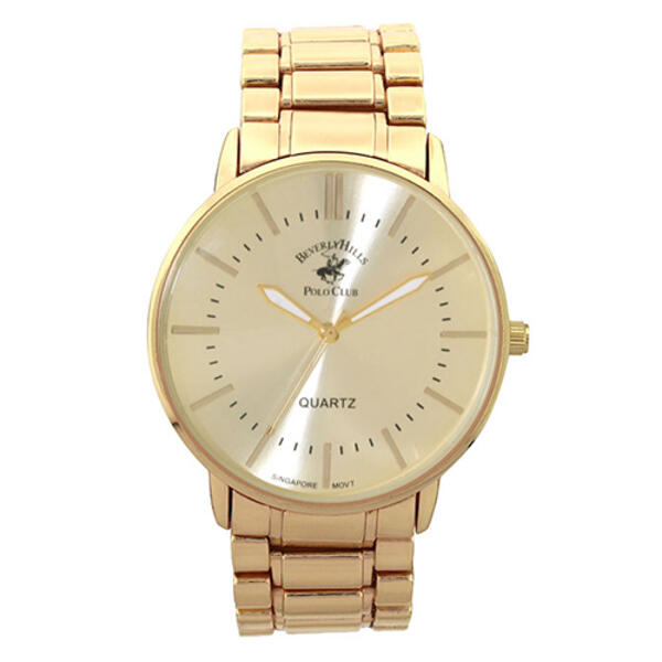 Mens Beverly Hills Polo Club Gold-Tone Bracelet Watch - 53425 - image 