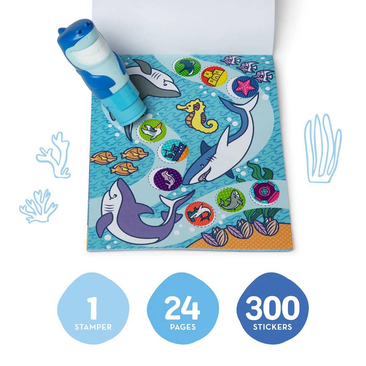 Melissa & Doug® Shark Activity Pad & Sticker Stamper