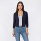 Womens 89th & Madison 3/4 Sleeve Solid Cable Shrug - image 1