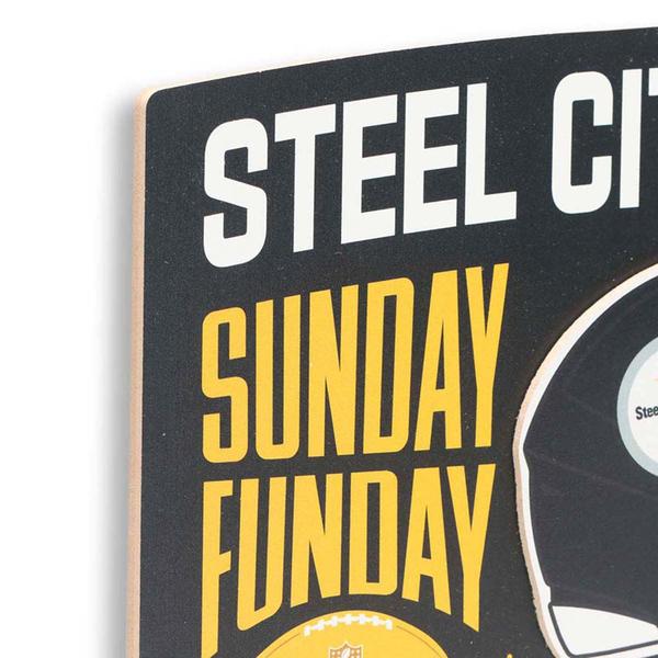 Open Road Steelers Team Story Layered Wood