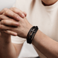 Mens Lynx Black Ion Plated & Black Leather Bracelet - image 4