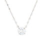 Sterling Silver Cubic Zirconia Solitaire Pendant Necklace - image 2