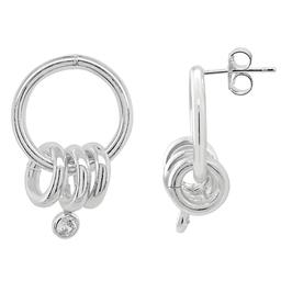 Marsala Fine Silver Plated Rings Hoop Earrings