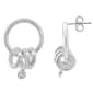 Marsala Fine Silver Plated Rings Hoop Earrings - image 1