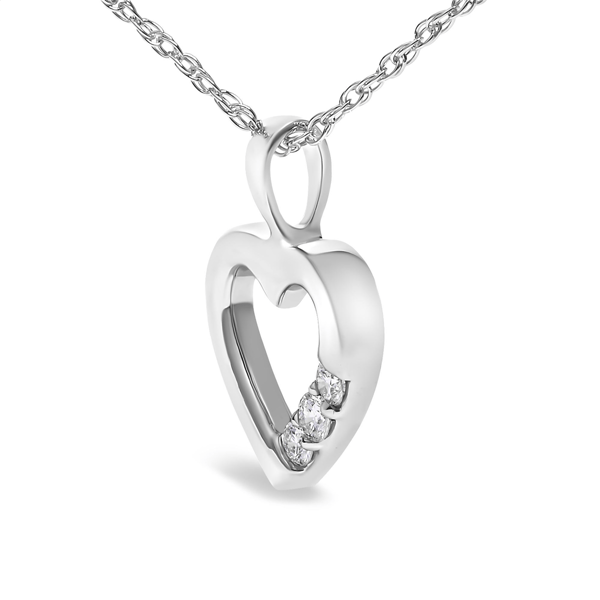 Haus of Brilliance Lab Grown Diamond Open Heart Pendant Necklace