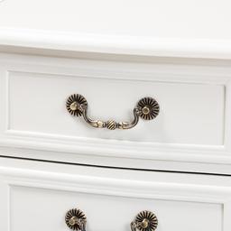 Baxton Studio Gabrielle Traditional French Country 3 Drawer Night